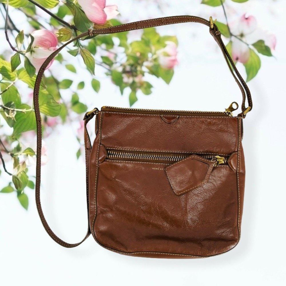 Marc by Marc Jacobs Brown Leather Crossbody Purse